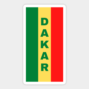 Dakar City in Senegalese Flag Colors Vertical Sticker